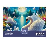 Swan, 1000-piece Jigsaw Puzzle, Engaging Mental Workout Transforming Leisure Time Into Productive Play, Ideal Cooperative Task Strengthening Communication Teamwork Relationships, Suitable for Ages 12+