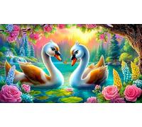 swan 1000-Piece Jigsaw Puzzle Old Kids Birthday Presents Classic Educational Games 38x52cm/1000pcs