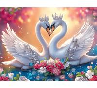 Swan 1000-piece Jigsaw Puzzle Set Animal Pet For Adults Teens 14+ Logic Skill Indoor Game Family Game Night Summer Thick Cardboard 1000 PCS/75x50cm