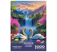 Swan, 1000-piece Jigsaw Puzzle, Visually Engaging Pastime Creating Frame Worthy Artwork upon Completion, Stylish Home Display Option Blending Leisure Creativity, Suitable for Ages 12+, 38x26cm/1000p