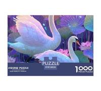 Swan 1000 Piece Puzzle Swan Game, Gift for Ages 10 Plus 38x26cm/1000pcs