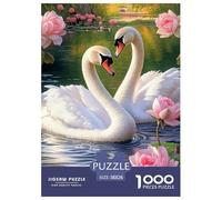 Swan 1000 Pieces Elegant Swan Paper Jigsaw Puzzle - Challenging & Brainteasing Decoration for Adults & Kids | 38x26cm/1000pcs