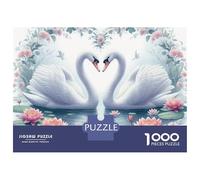 Swan 1000 Pieces Jigsaw Puzzle Swan Puzzle Children's Puzzle Relax Pendant Traveling Gift Cooperation 70x50cm/1000pcs