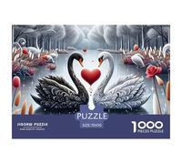 Swan 1000 Pieces Jigsaw Puzzles Engaging Home Decoration Jigsaw Puzzles Unique Puzzle Gift for Adults & Families 70x50cm/1000pcs