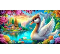 swan 1000Pc Jigsaw Puzzle Old Kids Birthday Presents Classic Educational Games 75x50cm/1000pcs