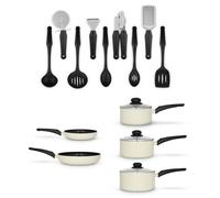 SWAN 14 Piece Pan and Tool Set， Cream