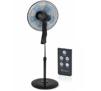 Swan 16 Inch Silence Stand Fan 60W, 3Modes Built-in Timer & Silent Setting Black [EEK: A+]