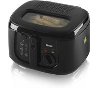 Swan 2.5 Litre Deep Fat Fryer with Viewing Window, Adjustable temperature controls, Easy Clean, 1800 W, Black, SD6080BLKN