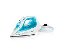 Swan SI16410N 2-in-1 Cord or Cordless Steam Press Iron, Non-Stick Ceramic Soleplate, 2800W, Blue