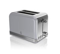 Swan ST19010GRN Retro 2-Slice Toaster - Retro Grey Red