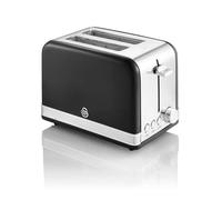 Swan 2 Slice Retro Black Toaster