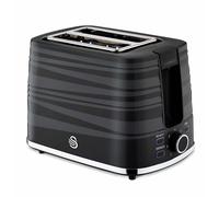 Swan 2 Slice Symphony Toaster 930W High Gloss and Matt Finish Toaster - Black