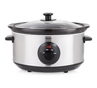 Swan SF17020N 3.5 Litre Oval Stainless Steel Slow Cooker with 3 Cooking Settings, 200W, Silver