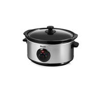Swan SF17020N 3.5 Litre Oval Stainless Steel Slow Cooker with 3 Cooking Settings, 200W, Silver