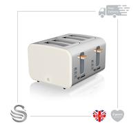 Swan ST14620WHTN toaster 6 4 slice(s) 1500 W Stainless steel, White