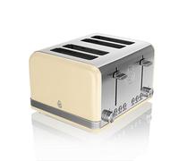 Swan 4 Slice Retro Toaster (Cream)