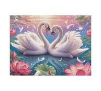 Swan 500 Piece Count Premium Jigsaw Puzzle Animal Pet For Adults Teens 14+ Concentration Training Indoor Game Family Game Night 500 PCS