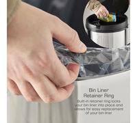 Swan 50L Round Sensor Bin With Black