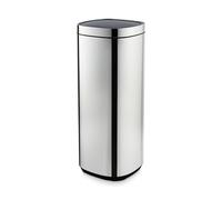 Swan 50L Touch Bin with Removable Retainer Ring, Simple Touch Lid System, Stainless Steel with Fingerprint Proof Finish