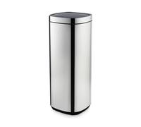 Swan 50L Touch Bin with Removable Retainer Ring, Simple Touch Lid System, Stainless Steel with Fingerprint Proof Finish, SWKA4404SS