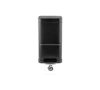 Swan Stealth Dual Recycling Sensor Bin, Iron Body, 70L, Black, SWKA4501BLKN