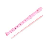 Swan 8 Holes Beginners ABS Harp Flute 8 Holes German Soprano Flute Key Soprano (Pink)