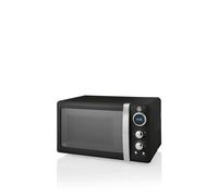 Swan SM22030LBN Retro Style Microwave Oven in Black 20 Litre 800W