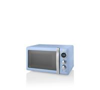 Swan Retro Digital Microwaven 800W - Blue | TJ Hughes