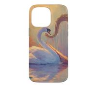 Swan And Harp Classical Music Instrument Fantasy Art Case for iPhone 14 Pro Max