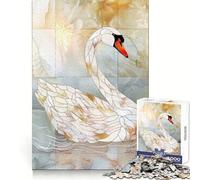 Swan Animal Gold Teenagers 1000 Piece Jigsaw Puzzle Think Smart Toy Bonding Time Smooth Cut Santa Wish List (50x75cm)