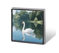 Swan Backpack Pin Cute Brooch Decoration Brooches for Women Mens Lapel Pins for Suits Fashion Button Badges for Hat Backpacks Purses Jackets Shirt Suit Lapels-Square