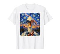 Swan Bird Wearing USA Flag Glasses American Art Value Graphic T-Shirt