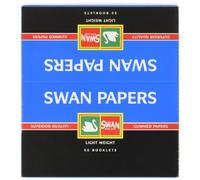 SWAN Blue King Size Slim Cigarette Rolling Paper - Pack of 50, 250 g