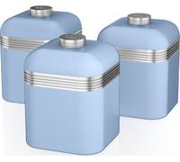 Swan Retro Set of 3 Canisters Blue