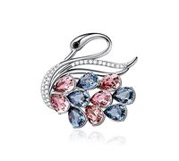 Swan Brooch Female Luxury Coat Collar Pin Pin Crystal Suit Corsage Accessories