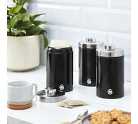 Swan - Bundle consisting of : Bread Bin & Set of 3 Canisters EEJB280