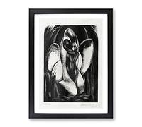 Swan By Paul Nash Classic Painting Framed Print | A4 Black Framed Wall Art | Ready to Hang | Classic Animal Picture | Living Room Bedroom Lounge Office