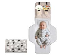 Swan Changing Mat Extra Long Large Lightweight Portable with Storage Bags Waterproof Foldable Travel Changing Mat Wipe Clean Reusable for Car Diaper Bag (Slug )