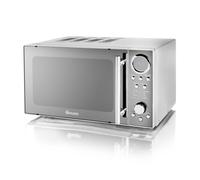 Swan Classic Silver 800W Microwave Polished Stainless Steel SM3080LN