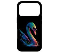 Swan Colorful Art Animal Lover Geometric Motif Case for iPhone 17 Pro