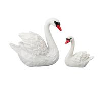 Swan Couple Figures, Sculpture Set of Two Swans Made of Ceramic Decoration Swan For Luck And Harmony as a Gift For Christmas