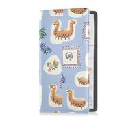 Swan Crown Blue Cute Cartoon Leather Auto Registration Insurance & ID Card Holder Auto Glove Box Organizer for Cards, Essential Document, Driver License Vehicle Paperwork