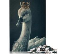 Swan Cute King Puzzle for Adults And Teenagers 1000 Pieces Wooden Puzzle Jigsaws for Adults Puzzle Gifts 1000pcs (75x50cm)