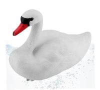 Swan Decoy, Waterproof Floating Swan Decor Pond Bird Deterrent, Realistic White Swan Figurine Decoys, 13x6.3x10.2" Decorative Geese Deterrentfor Garden, Park, Patio, Yard, Pool, Pond, Lake