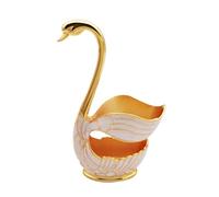 Swan Dish Holder Base | Storage Holder Base for | Swan Dinnerware | Zinc Swan Shape Metal Dinner Fork Coffee Spoon Organizer Storage Rack Organizer
