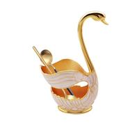 Swan Dish Holder Base, Storage Rack Base for | Swan Tableware, Zinc Swan Shape Metal Dinner Fork, Coffee Spoon Organizer