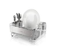 Swan Dish Rack, Rust Resistant Dish Drainer with Anti Slip Feet and Drip Tray, Chrome, SWKA5050N