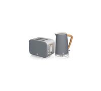Swan EEJB149 - Nordic Twin Pack Kettle & 2-Slice Toaster Grey