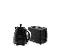 Swan Symphony Kitchen Set, 1.7L Fast Boil Kettle & 2 Slice Toaster, Black, SK31050BN / ST31050BN