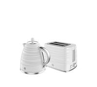 Swan Symphony Kitchen Set, 1.7L Fast Boil Kettle & 2 Slice Toaster, White, SK31050WN, ST31050WN